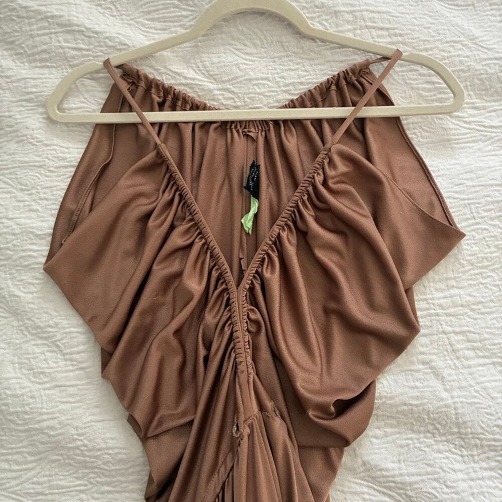 1970's Vintage Joy Stevens Disco Cocktail Midi Dress Small - Picture 5 of 8